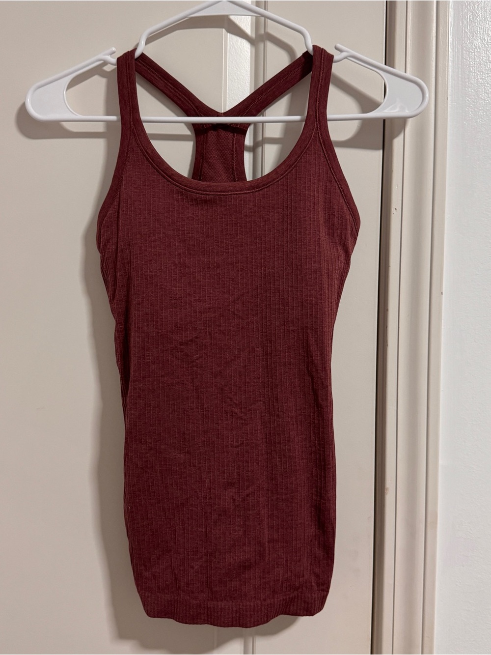 lululemon athletica Maroon Ribbed Cross-Back Tank